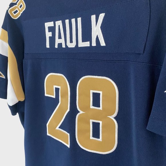 Vintage NFL Reebok St. Louis Rams Jersey Youth Large Marshall Faulk #28 Football - Picture 6 of 13